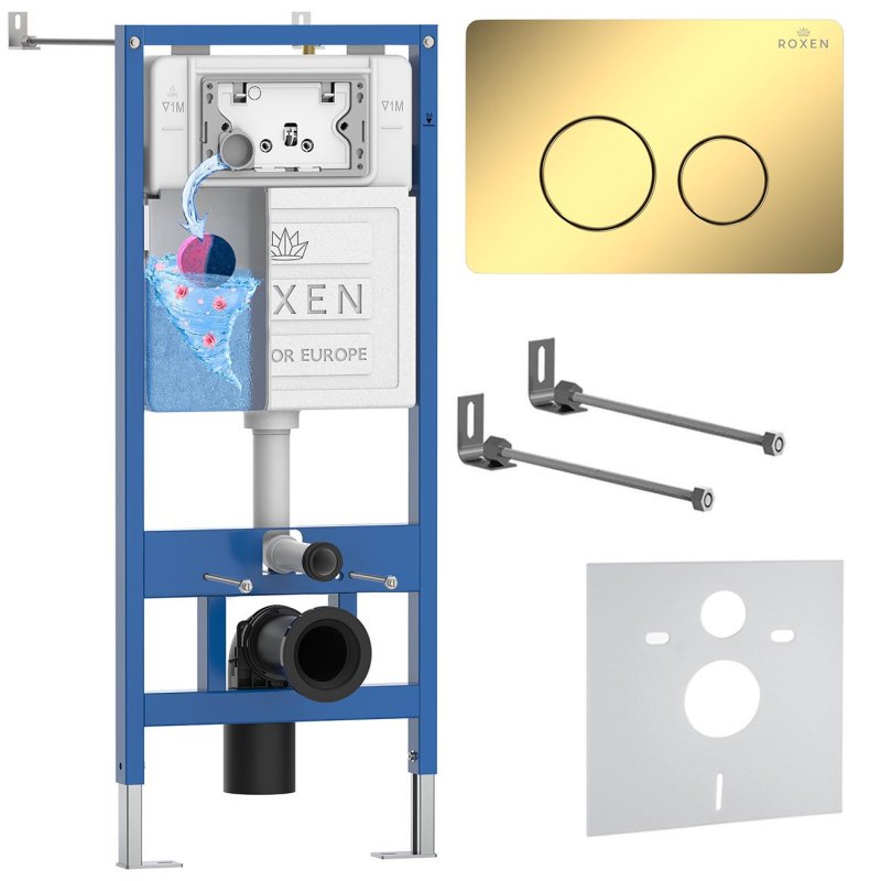 Инсталляция для подвесного унитаза 4 в 1 Roxen StounFix Dual Fresh 868400 с аромадозатором